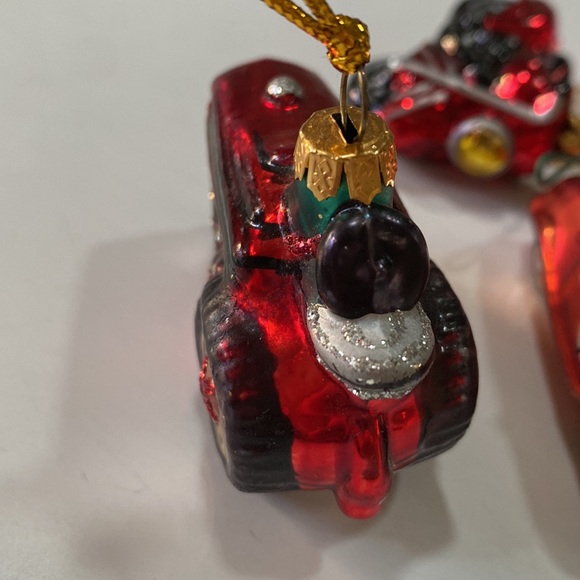 Department 56 blown glass Christmas 6 🚘 car 🚗 German vintage tree 🌲 ornaments - Picture 9 of 16